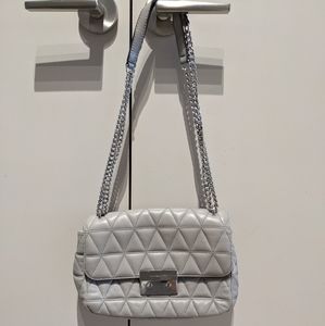 Michael Kors grey Sloan quilted medium handbag